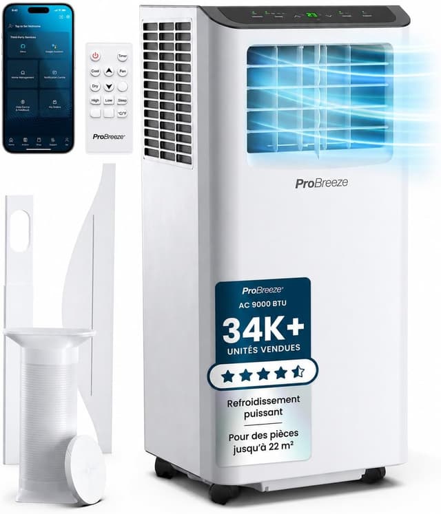 Pro Breeze 4-en-1 9000 BTU WiFi